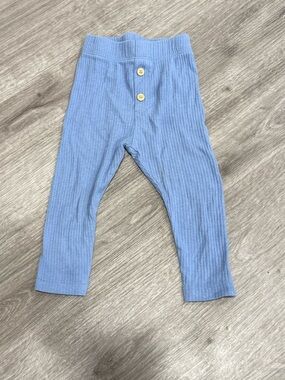 Cat & Jack Baby Blue Ribbed Leggings with Button Detail
